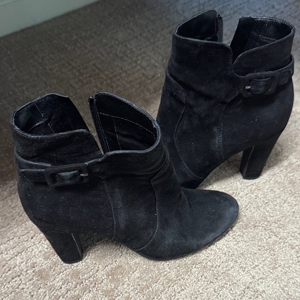 Sam Edelman Black Suede Ankle Booties